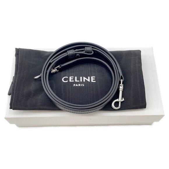 CELINE Triomphe HorizontalPouch Shoulder Bag PVC/Leather Black/White 10L272FSQ - Picture 10 of 14